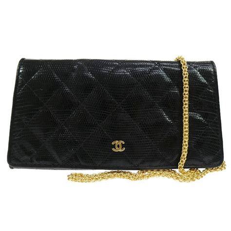 chanel clutch black leather gold chain|Chanel clutch with chain price.